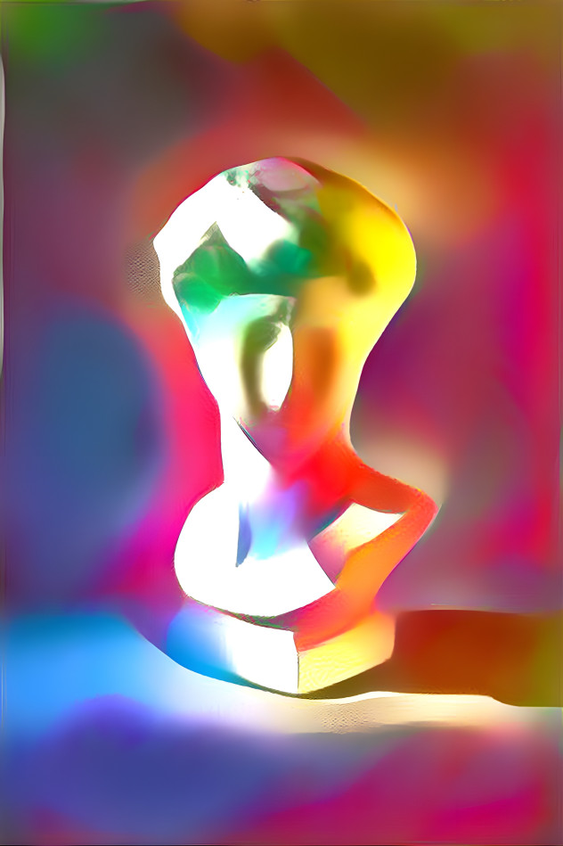 Sculpture with colors