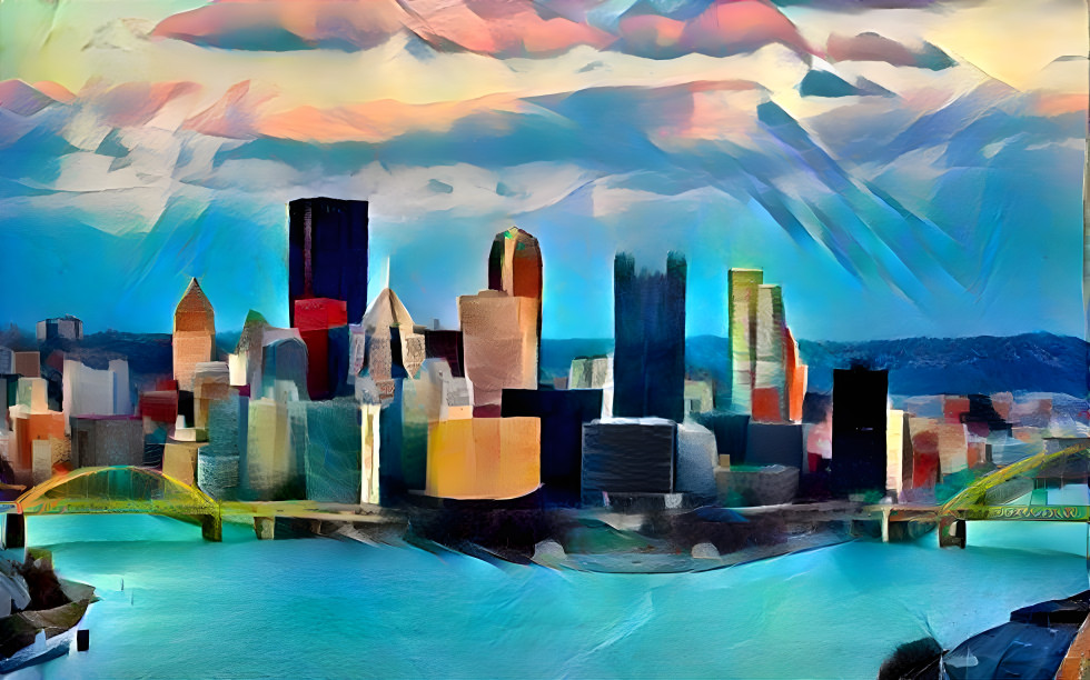 Pittsburgh skyline (abstract)