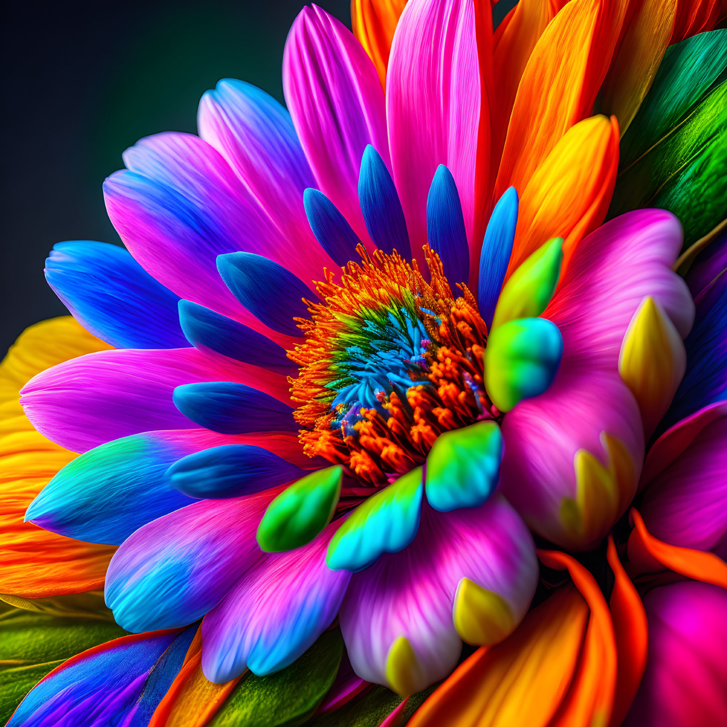 Multicoloured flower