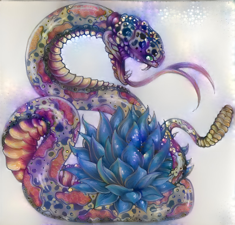 Snake and flower 