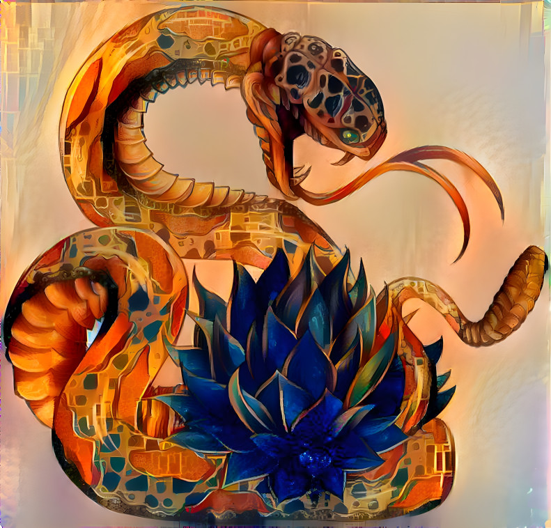 Snake and flower 