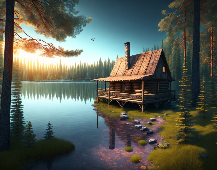 Cabin on the lake