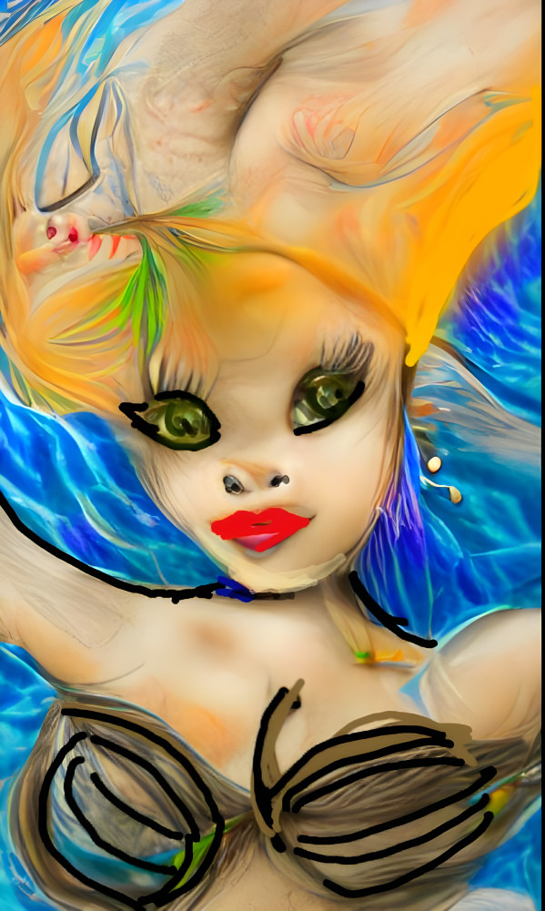 Lil gorgeous gal mermaid