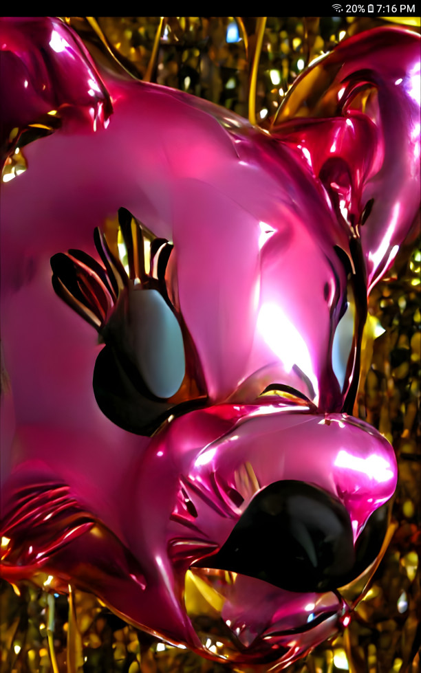 Pink pantherette aluminum and foil digitall