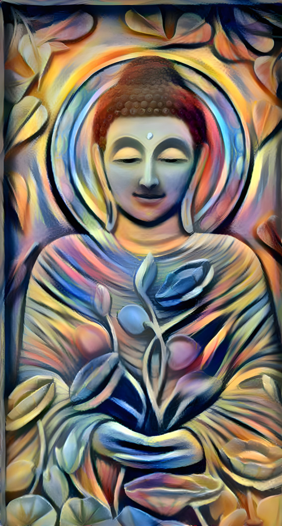Buddha - Lotus in color