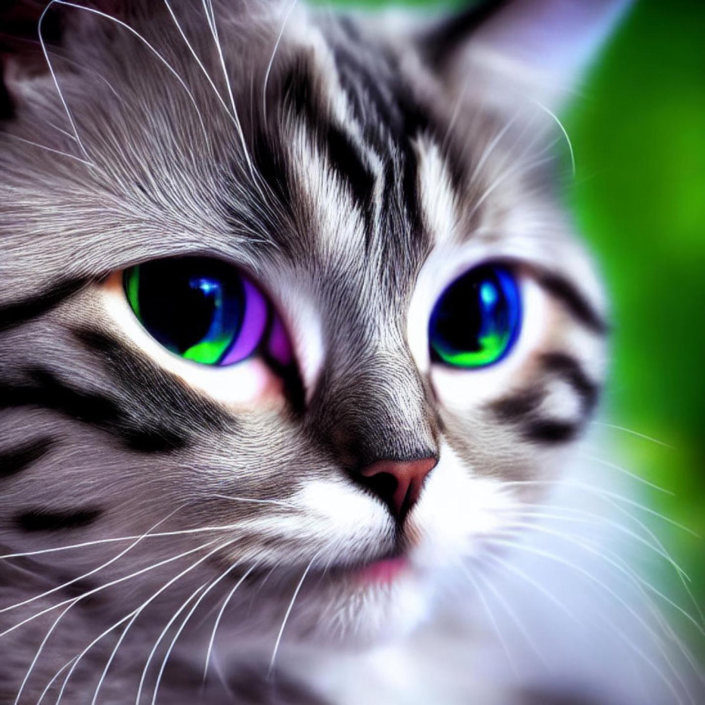 Beautiful Cat, amazing eyes is prompt
