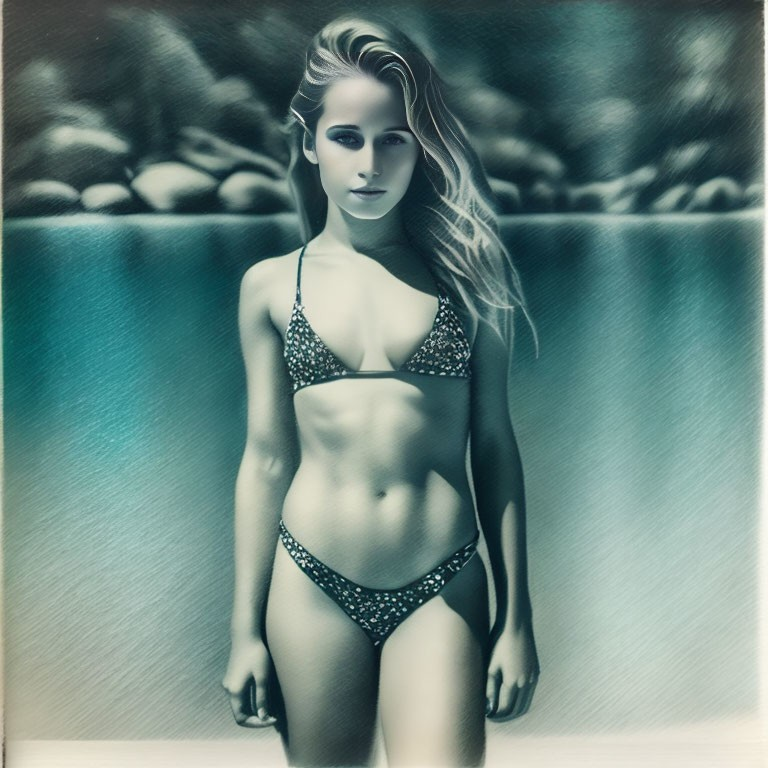 Swim Sketch Polaroid 11