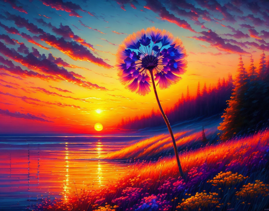 Dandelion Sunset