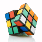 Colorful Rubik's Cube with unique geometric patterns on glossy stickers