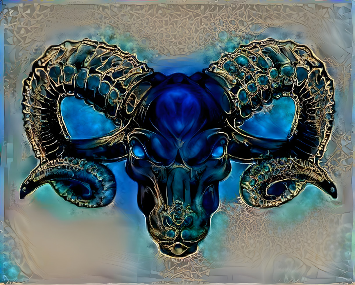 by the horns