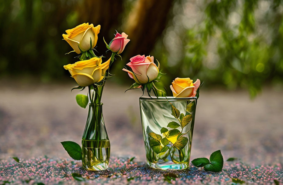 Water A beautiful rose glass representing a charmi