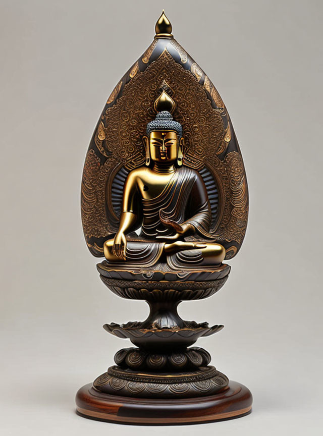 Buddha in glossy oil wood  Dainichi Nyorai MET