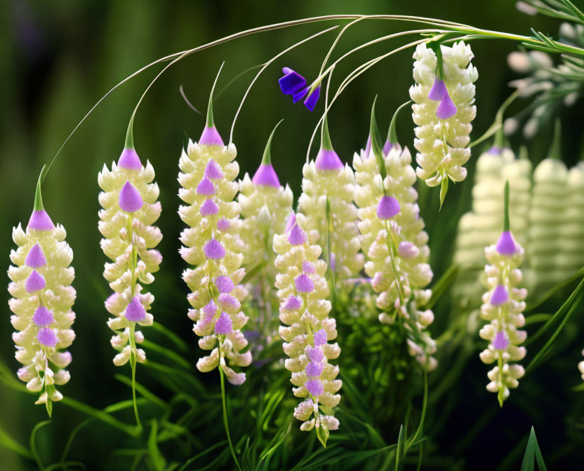 Fallen colored lupins