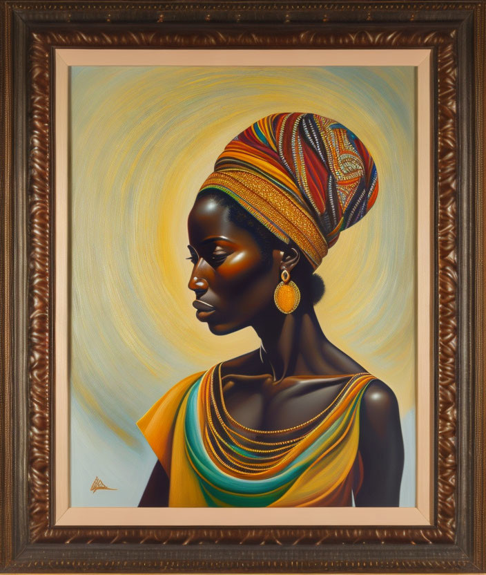 African woman, oil on canvas, 1971