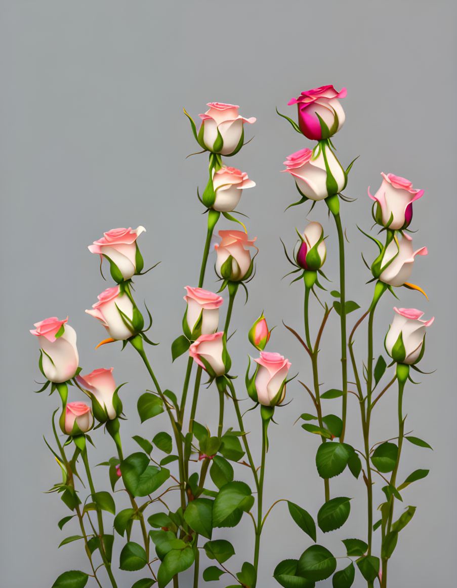 High-resolution multi-colored rose flowers change 