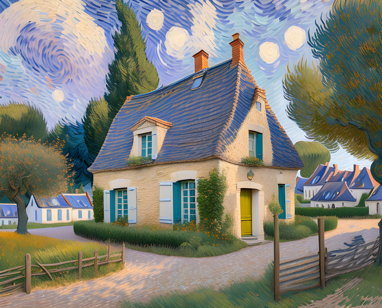 Vincent van Gogh Houses at Auvers Google Art Proje