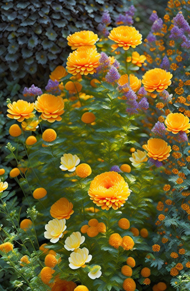 Beautiful home orange yellow chrysanthemum flowers