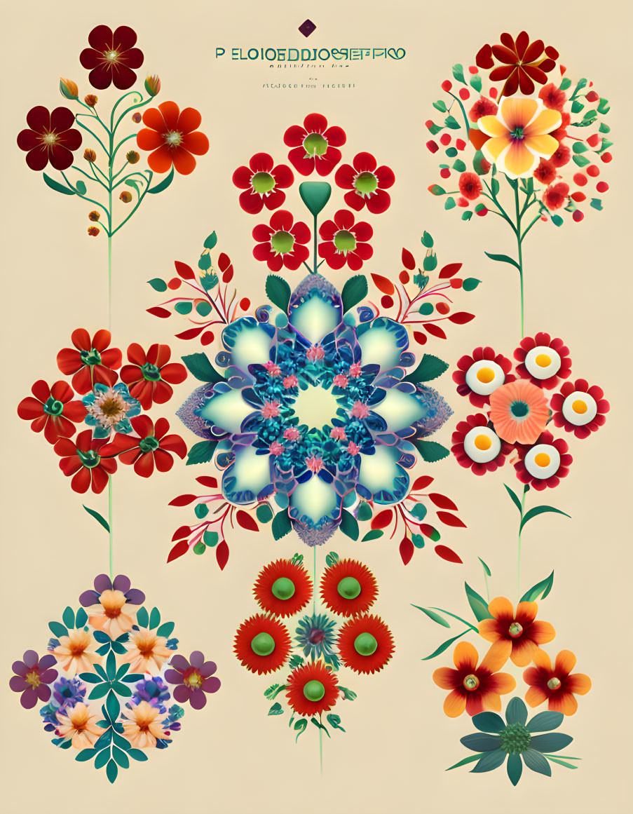 Different flower design