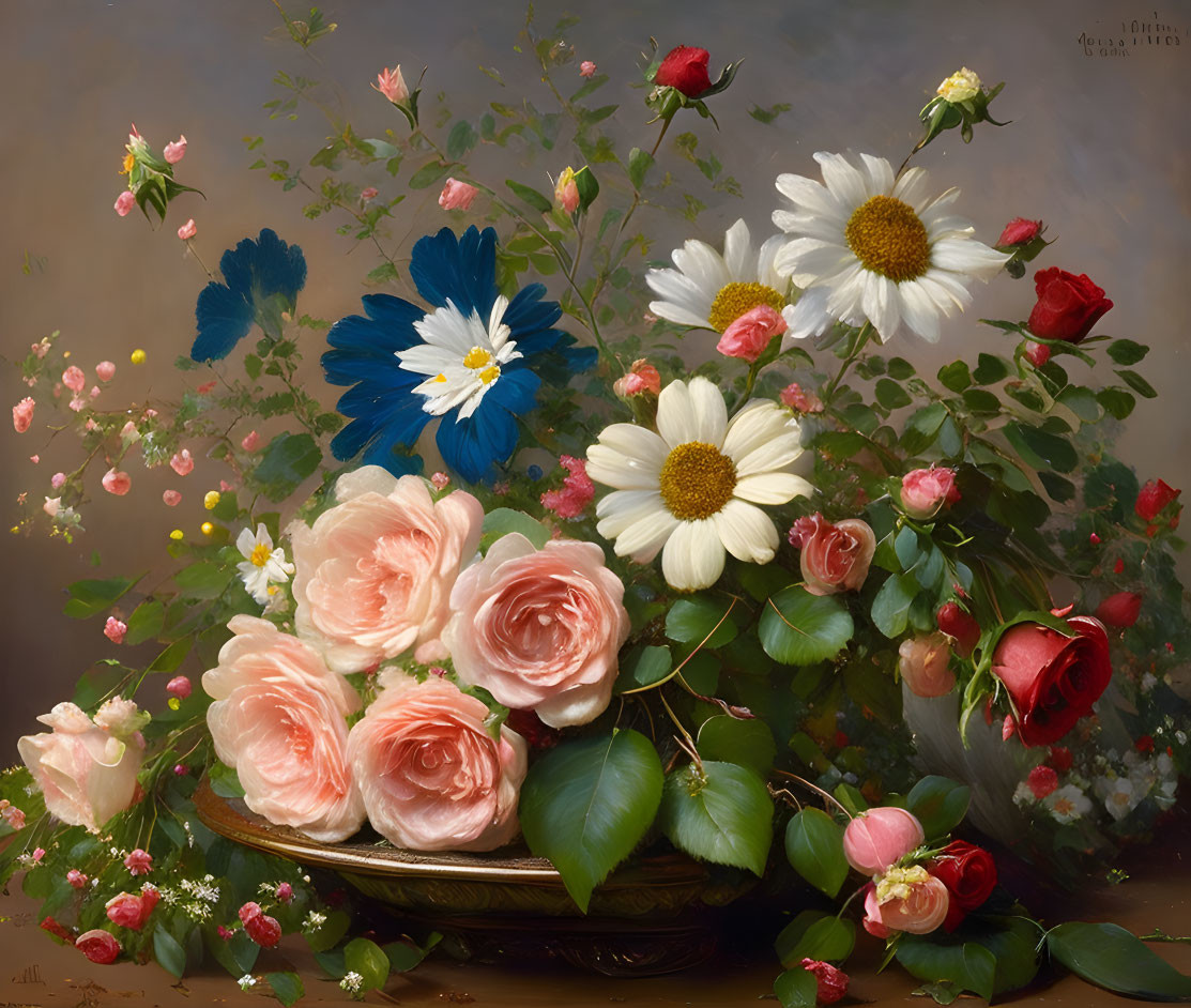 Still Life with Roses and Daisies 1879-