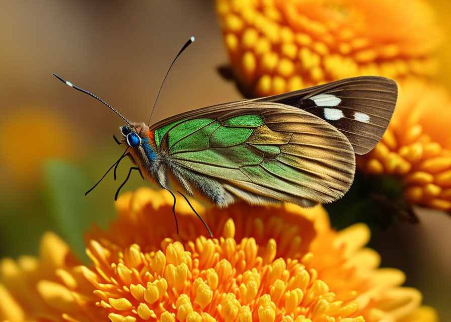 Beautiful butterfly over flower design