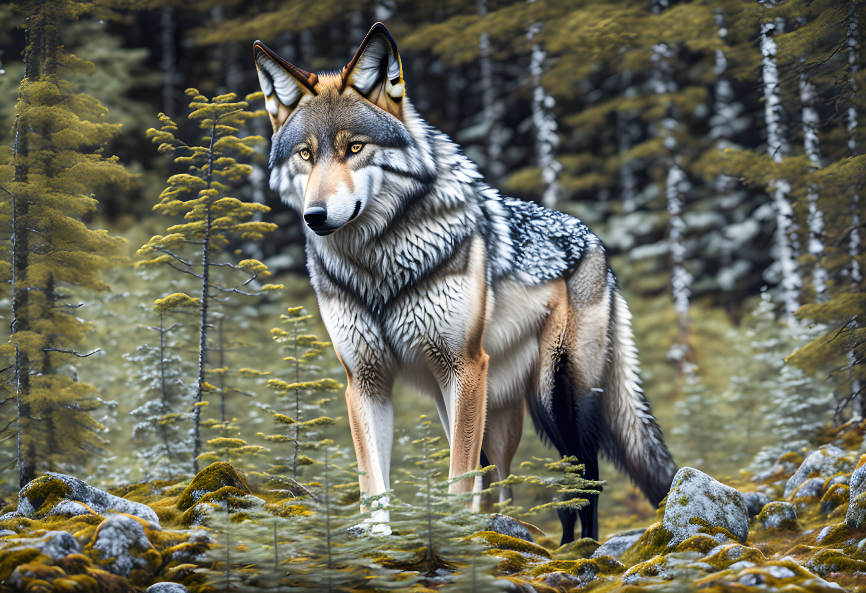 Forest wolf - norwegian real photography