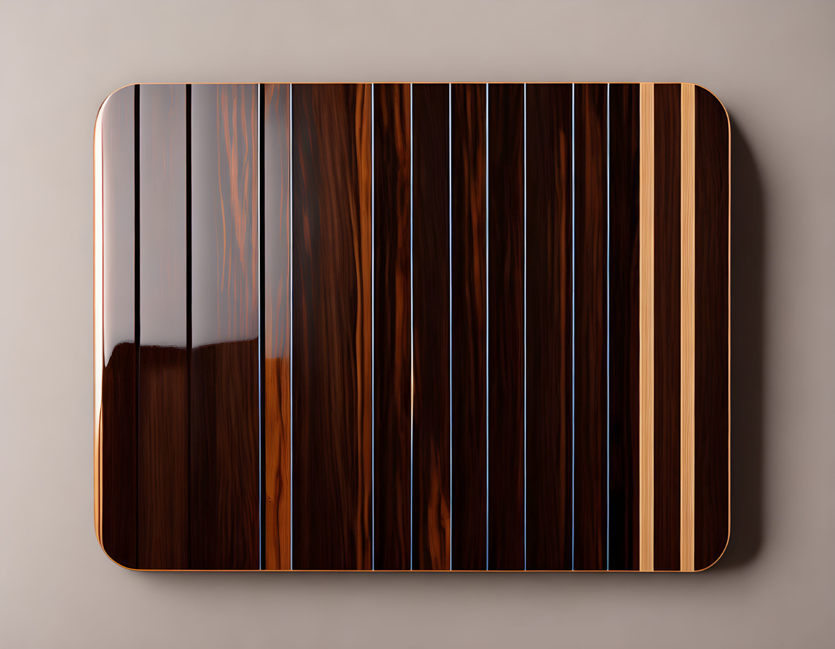 Rough Glossy Brown Rectangular Wood Board