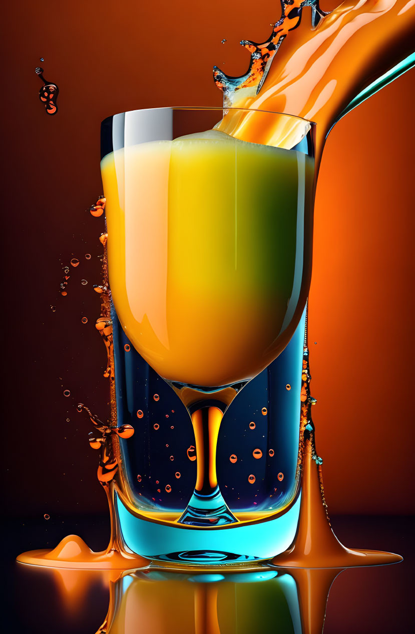 boing brand orange juice beverage with liquid spla