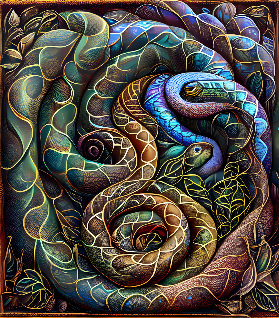 Birth of the Snake in the Garden Artist drawing