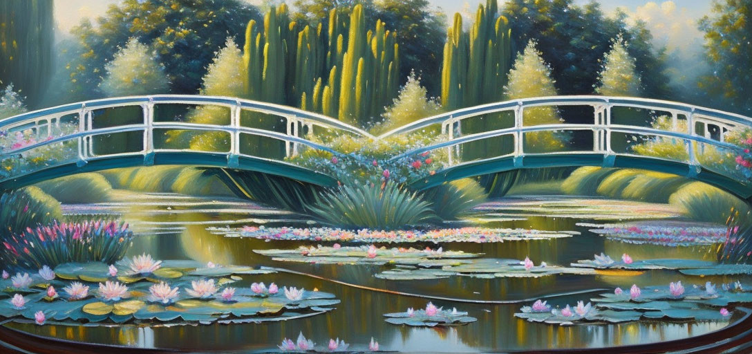 The famous painting The Water Lily Bridge