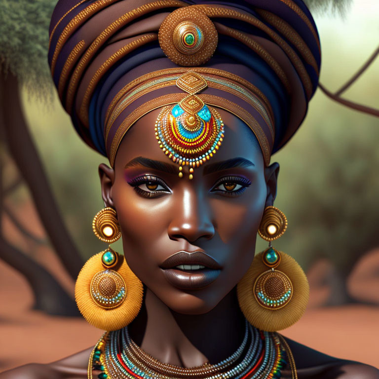 African brown woman