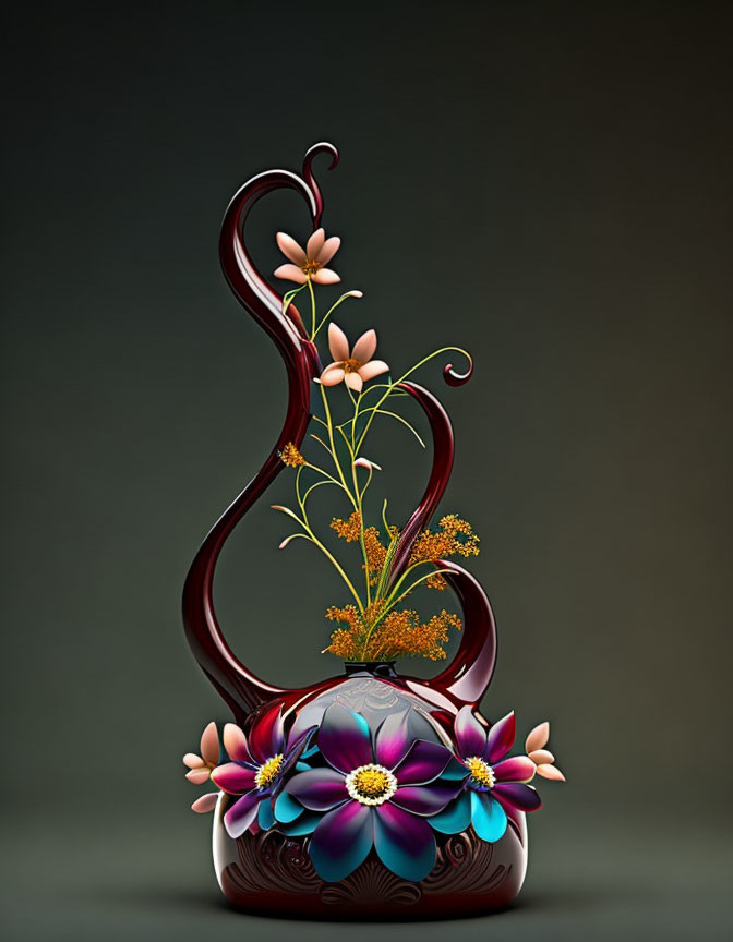 beautiful flowers added to this vase
