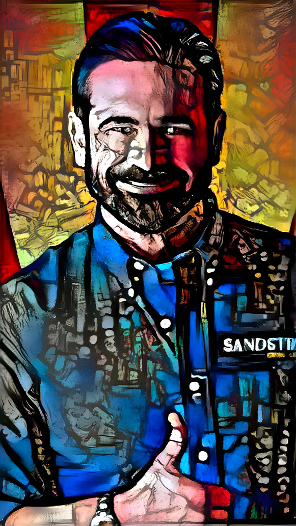 Billy Mays Stained Glass