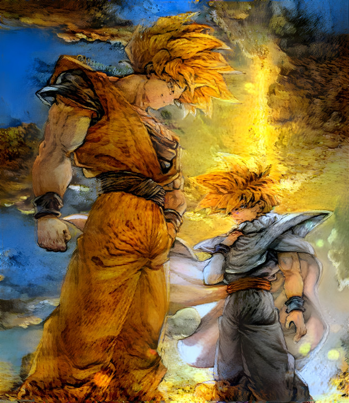 Goku and son painting