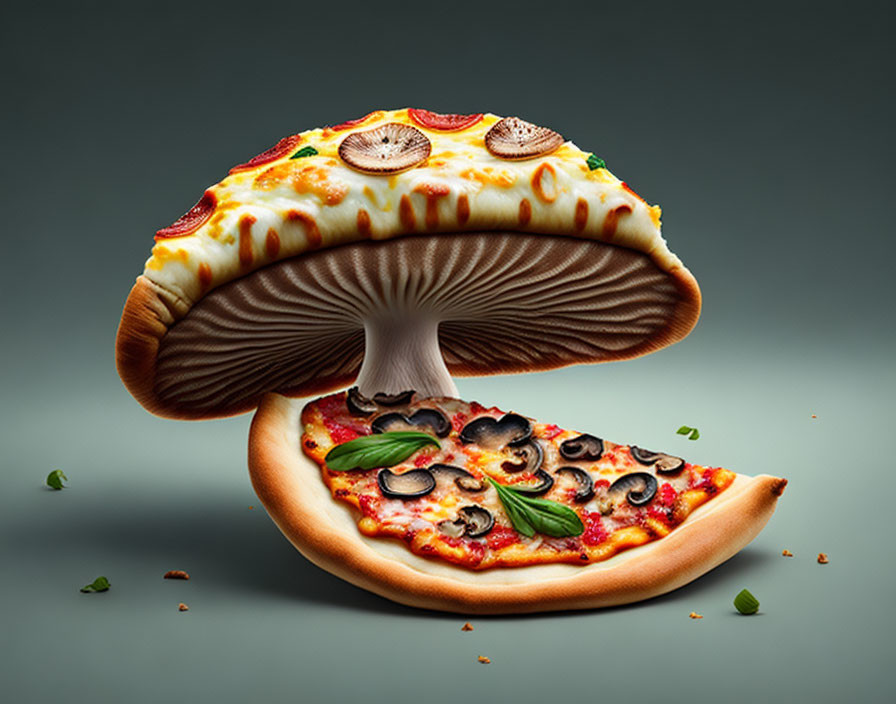 I've heard of mushroom pizza, but, pizza mushroom?