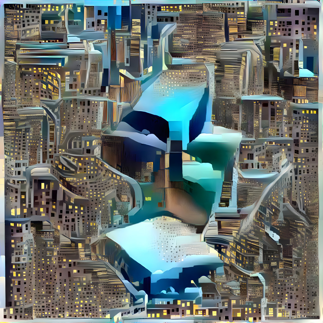City Dreamscape I (Craiyon manipulation)
