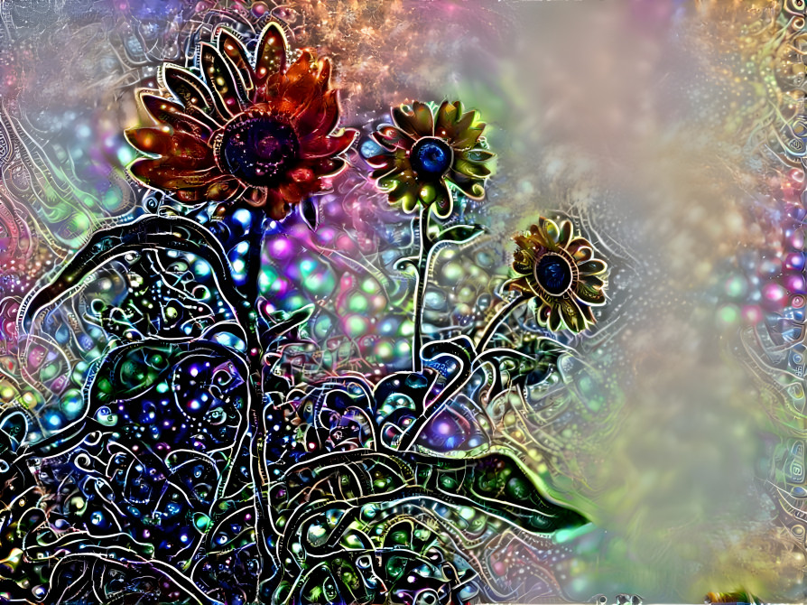 Dreaming flower in Space