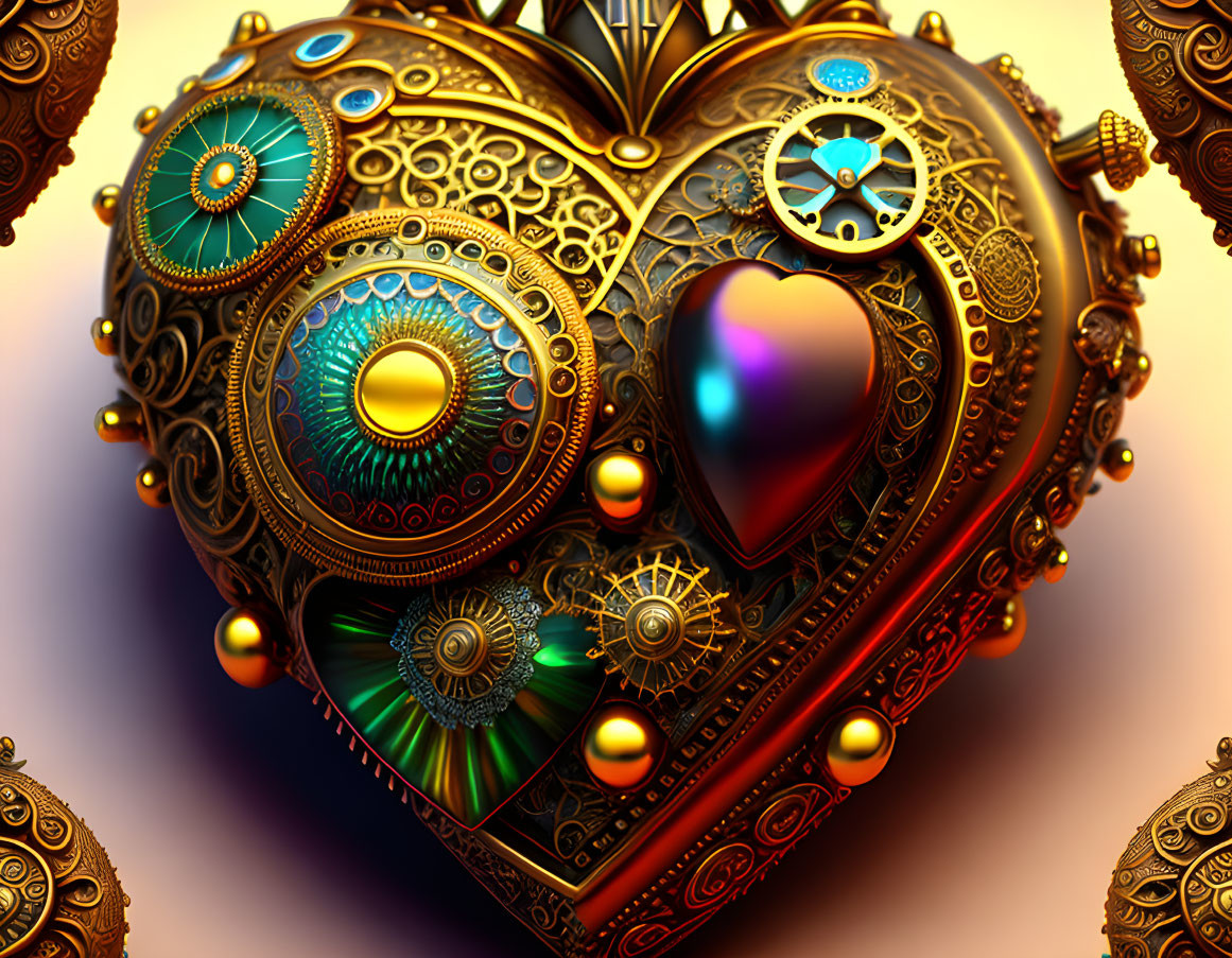 Anodized Steampunk Heart