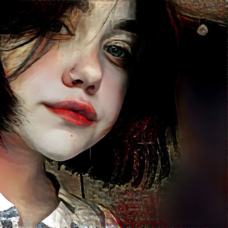 Dark horror girl portrait