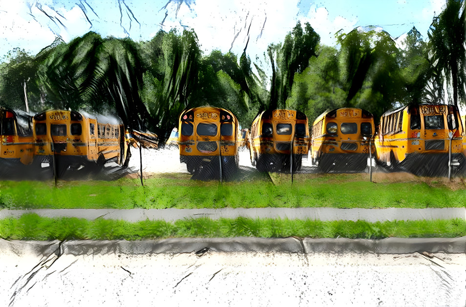 School bus yard