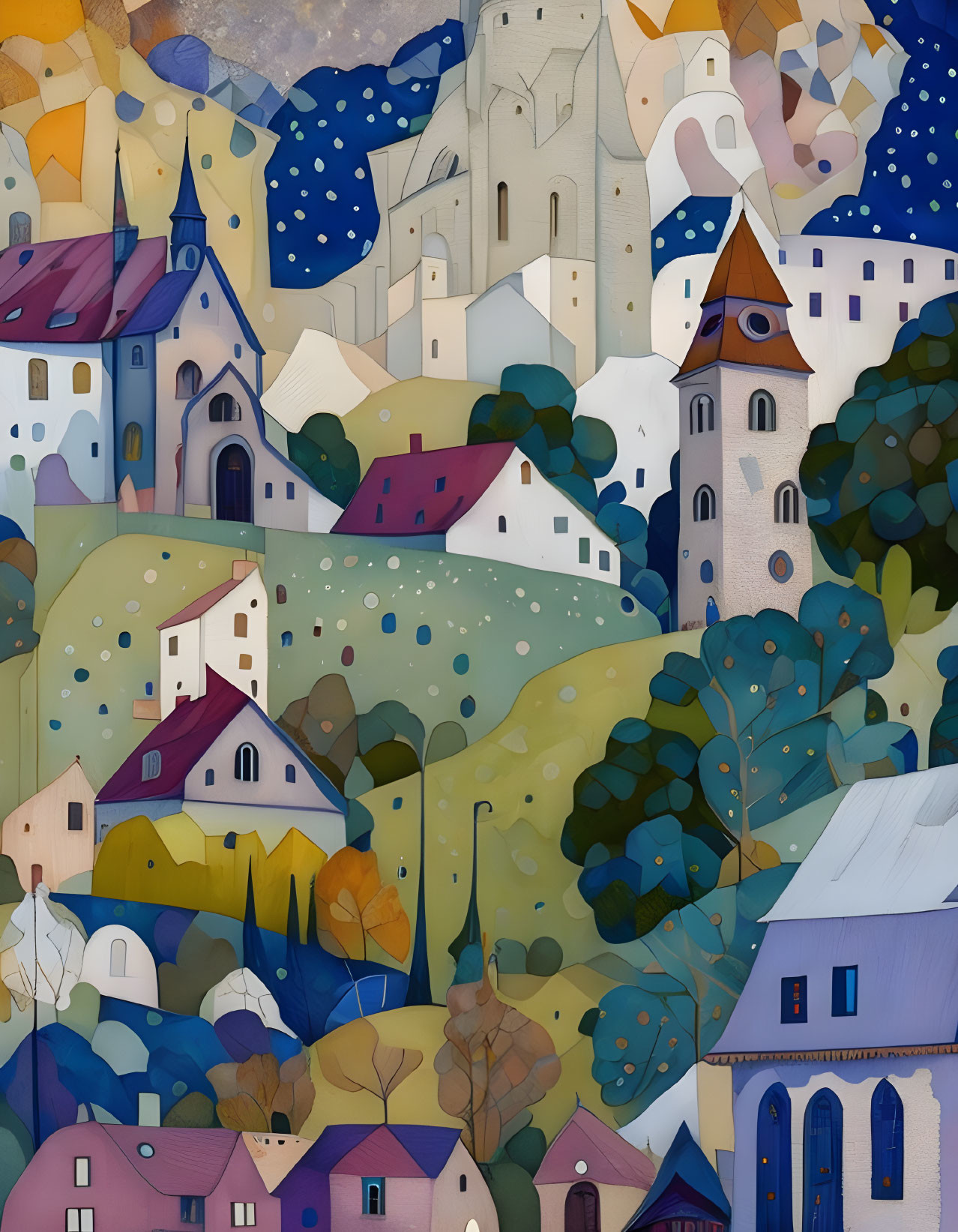 Murnau with church I, Kandinsky