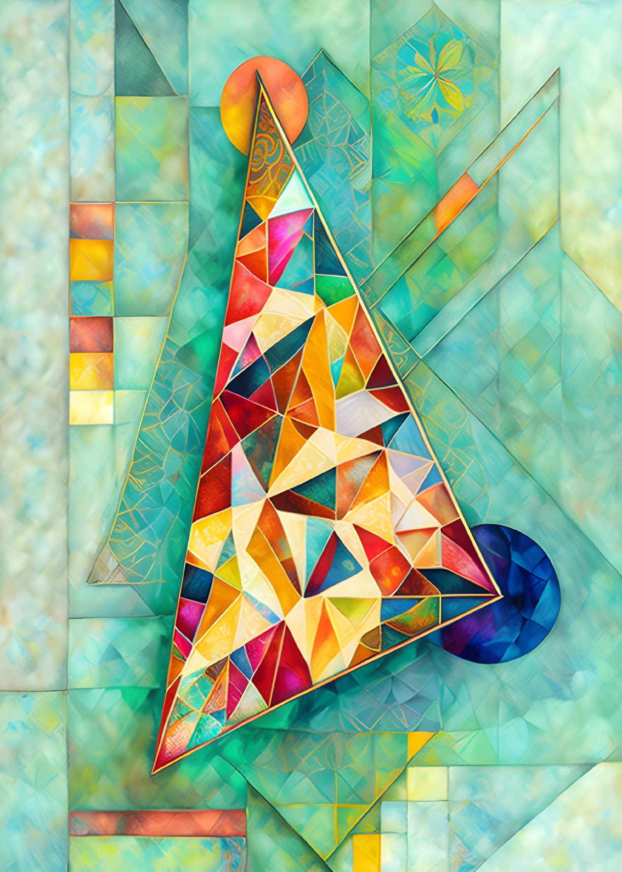 Multi Colored Triangle