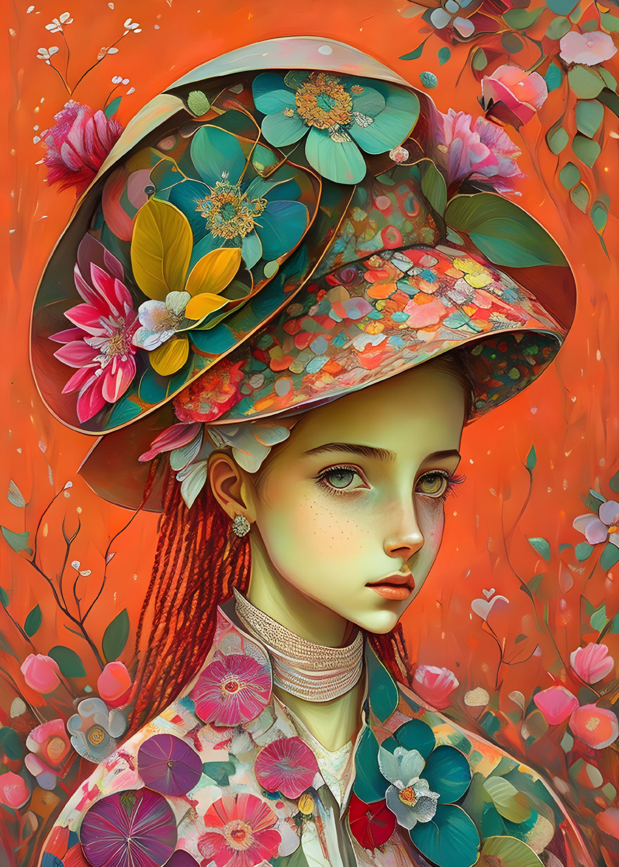Girl with a Flowered Hat