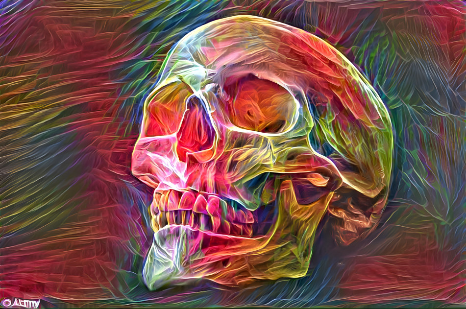 neon skull 