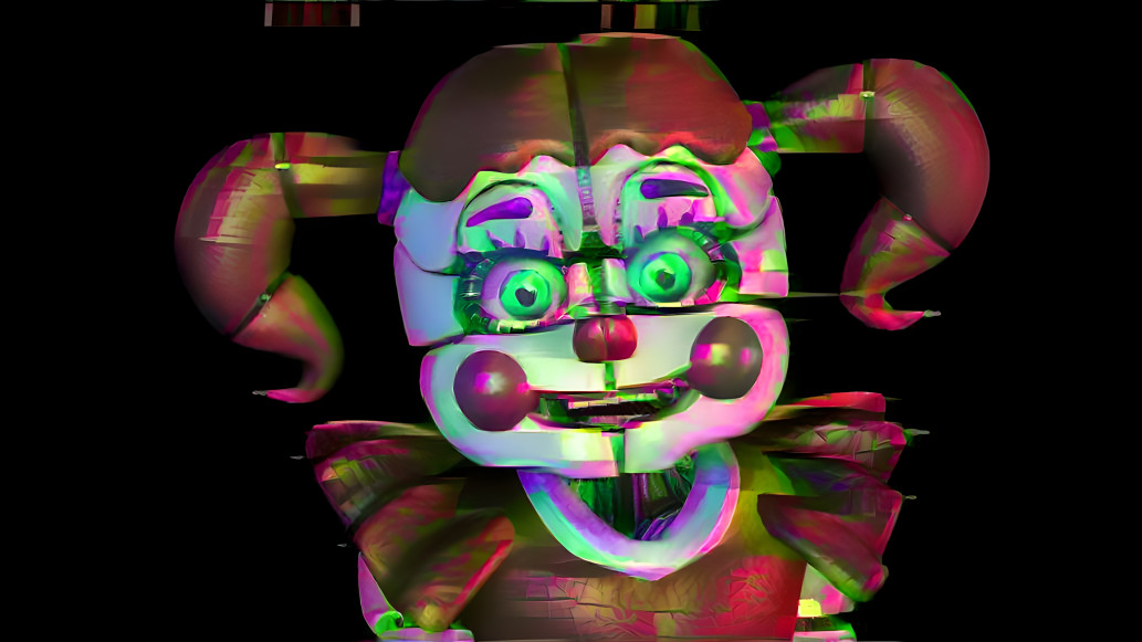 Glitched circus baby