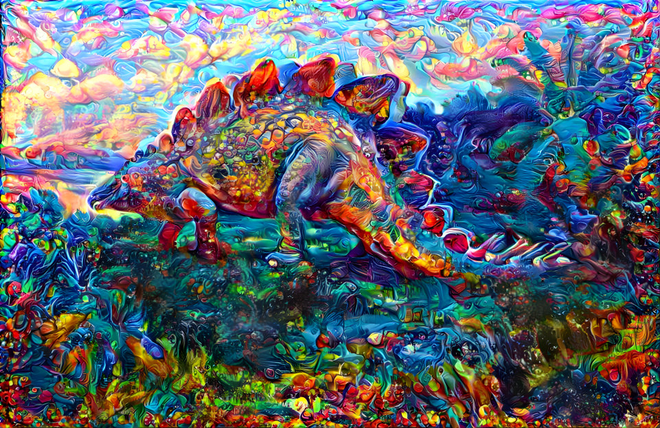 Charles Knight Stegosaurus Psychedelia