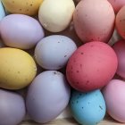 Vibrant Easter eggs with assorted patterns and decorations