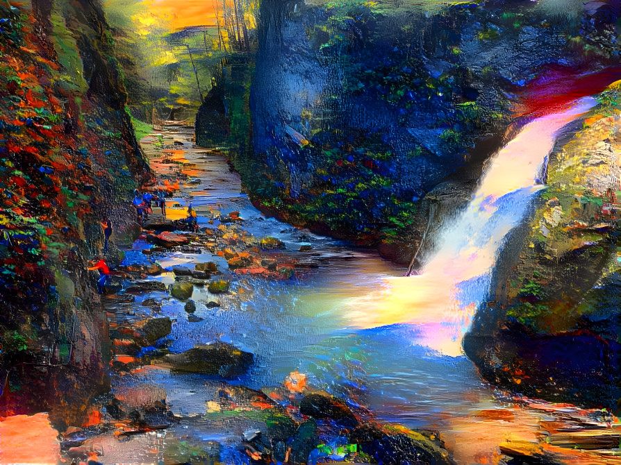 Rainbow waterfall 