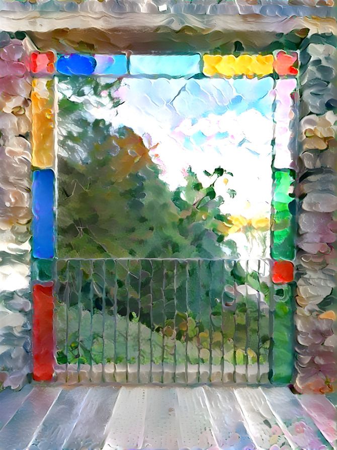 Framed window view 