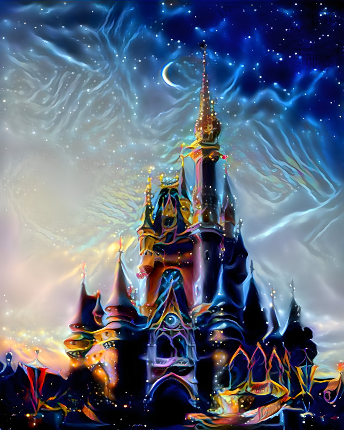 Neon Disney Castle