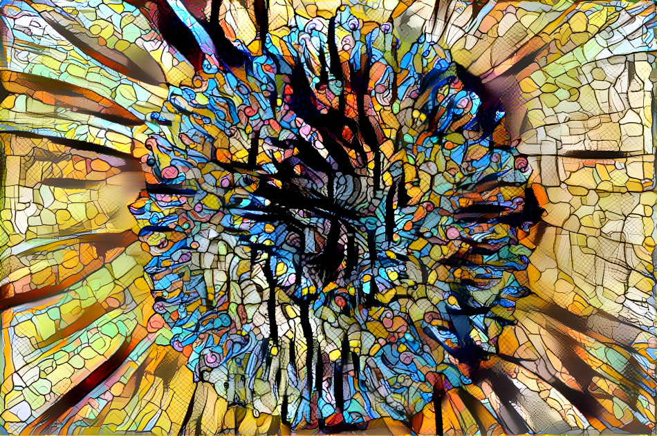 Stained Glass Sunflower